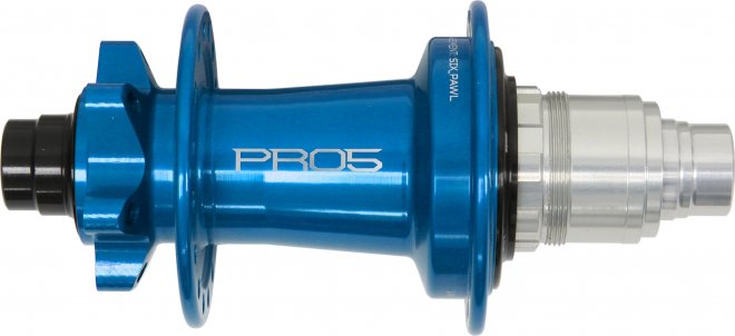 Втулка задняя Hope Pro 5 Rear Disc Hub, 32 отверстия под спицы, под ось 12 мм, ширина 148 мм, под кассету SRAM XD, синяя Blue
