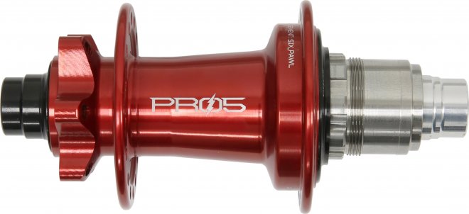Втулка задняя Hope Pro 5 Rear Disc Hub, 32 отверстия под спицы, под ось 12 мм, ширина 148 мм, под кассету SRAM XD, для E-Bike, красная Red