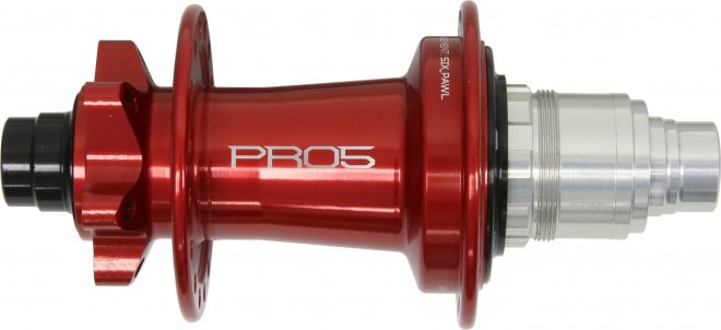 Втулка задняя Hope Pro 5 Rear Disc Hub, 32 отверстия под спицы, под ось 12 мм, ширина 148 мм, под кассету SRAM XD, красная Red