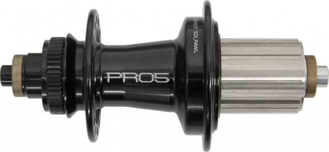 Втулка задняя Hope Pro 5 Rear Disc Hub Steel, 32 отверстия под спицы, под эксцентрик QR, крепление ротора CenterLock, ширина 135 мм, чёрный Black