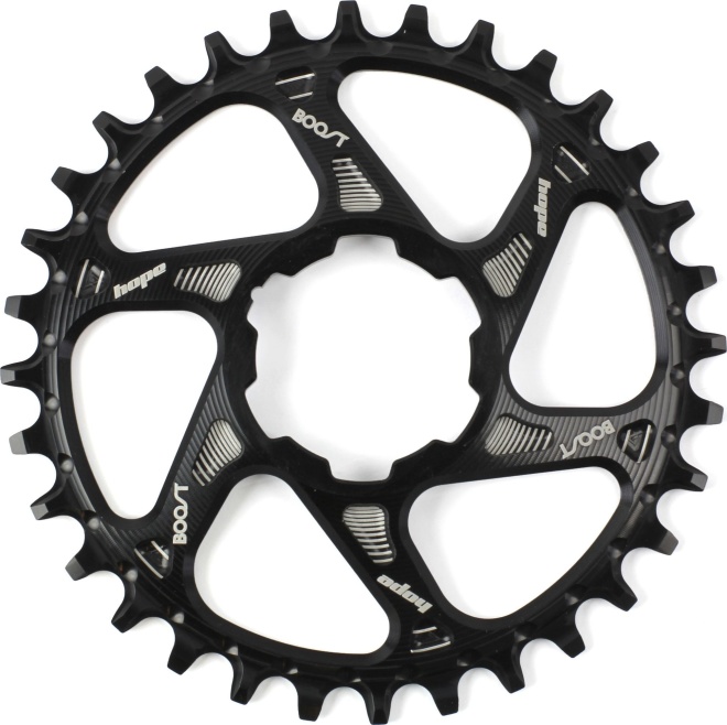 Звезда передняя Hope Spiderless Chainring Boost 34T, чёрная Black