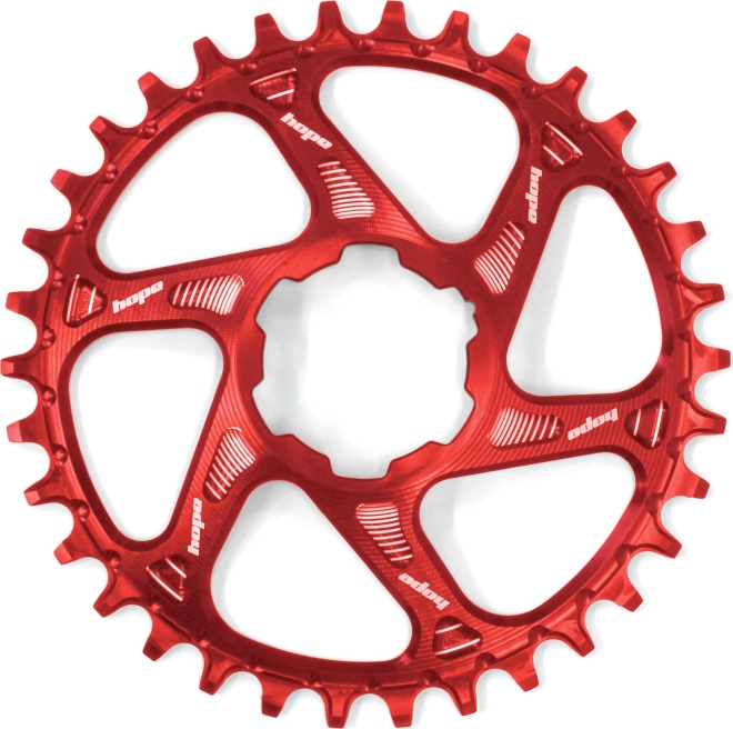 Звезда передняя Hope Spiderless Chainring 34T, красная Red