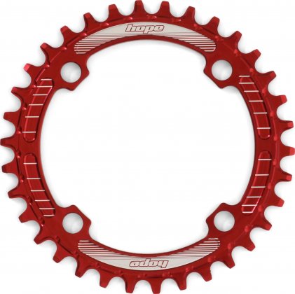 Звезда передняя Hope Retainer Ring 36T, 104 PCD, красная Red