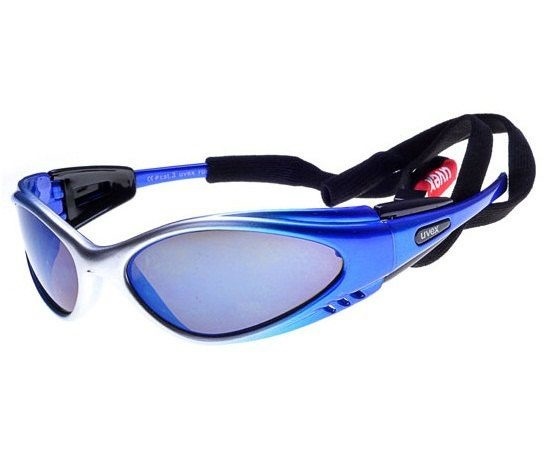 Очки спортивные Uvex Rooky, сине-серебристые