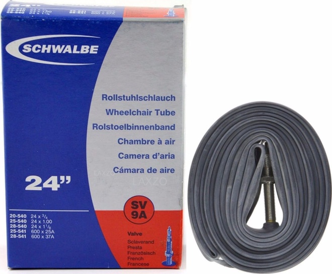 Камера Schwalbe SV 9A 24x0.75/1.125, Standard, ниппель 40 мм Presta (French)