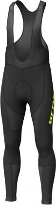 Рейтузы с лямками Scott RC AS Wind Proof +++ Tights, чёрные с жёлтыми элементами Black/Sulphur Yellow