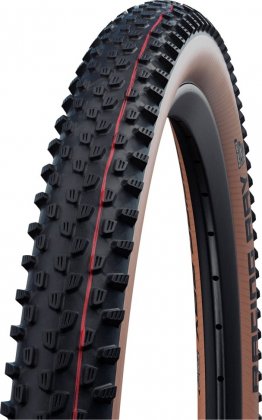 Покрышка Schwalbe Racing Ray 29x2.25 (57-622), Evolution, чёрная с бежевыми боками Transparent Sidewall