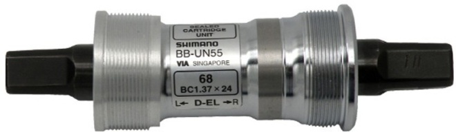 Каретка под квадрат Shimano BB-UN55, 68/127 мм (D-EL), без болтов