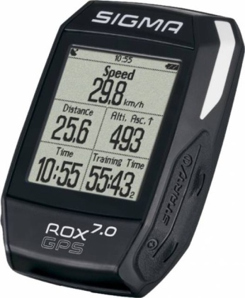 Велокомпьютер беспроводной с пульсометром Sigma Sport Rox 11.0 GPS Set, чёрный Black