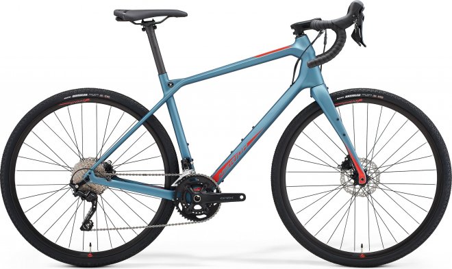 Велосипед Merida Silex 4000 (2021) Matte Steel Blue/Glossy Red
