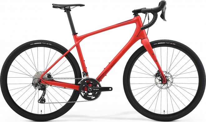 Велосипед Merida Silex 700 (2021) Matte Race Red/Glossy Dark Red
