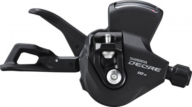 Манетка правая Shimano Deore SL-M4100-IR, с индикатором, с тросом и оплёткой