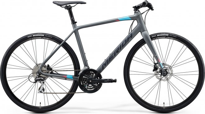 Велосипед Merida Speeder 100 (2021) Matte Cool Grey/Blue/Red