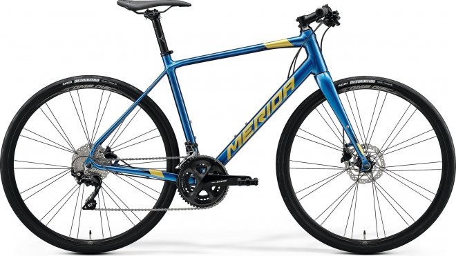 Велосипед Merida Speeder 400 (2020) Silk Ocean Blue/Gold/Black