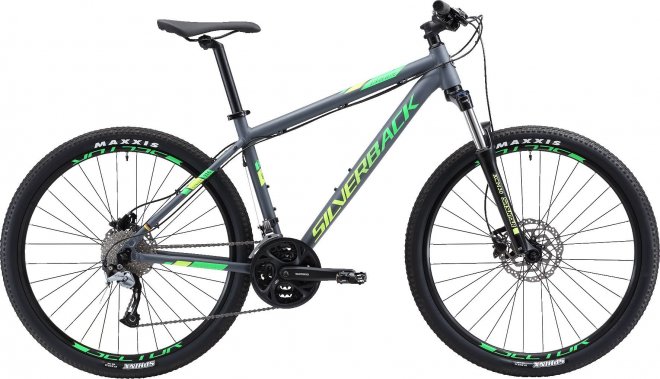 Велосипед Silverback Stride 275 Elite (2019) Gallant Grey/Forest Green/Neon Yellow