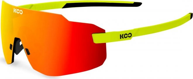Очки спортивные Koo Supernova, жёлтые с оранжевой линзой Yellow Fluo/Red