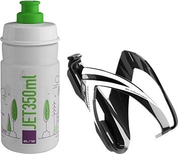 Фляга и флягодержатель Elite Kit Ceo, бело-зелёные Clear/Green Graphic