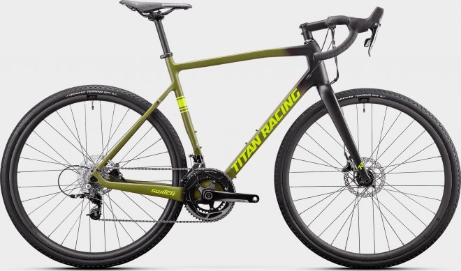 Велосипед Titan Racing Switch Carbon Elite (2023) Black/Army Green/Green