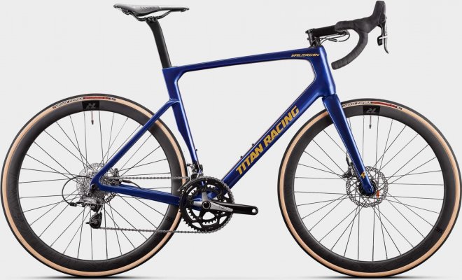 Велосипед Titan Racing Valerian Carbon Pro (2023) Dark Blue/Gold