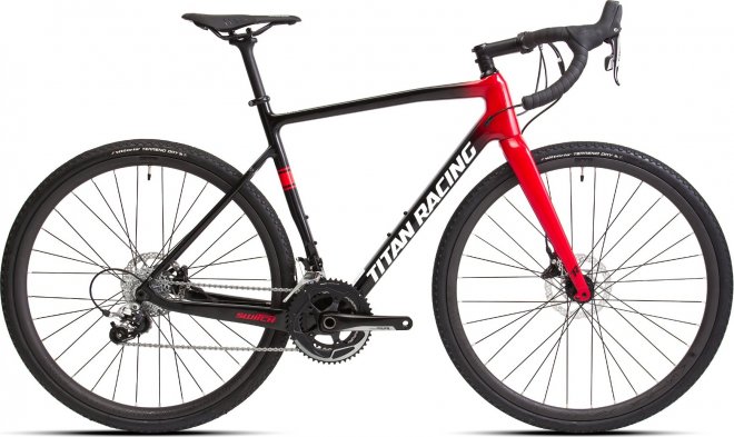 Велосипед Titan Racing Switch Carbon Elite (2023) Black/Red/White