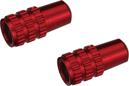 Колпачки на ниппель Token CNC Alloy F/V Cap, красные Red