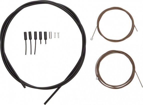 Комплект троса и рубашки для переключателя Shimano Dura-Ace Road Shifting Cable Set Polymer, чёрный Black