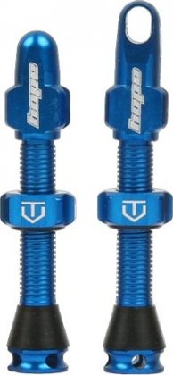 Ниппели для бескамерных ободов Hope Tubeless Valve Pair, длина 60 мм, синие Blue