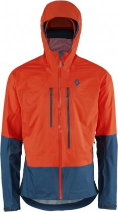 Куртка Scott Trail MTN DRYO 20 Jacket, оранжево-синяя Tangerine Orange/Eclipse Blue