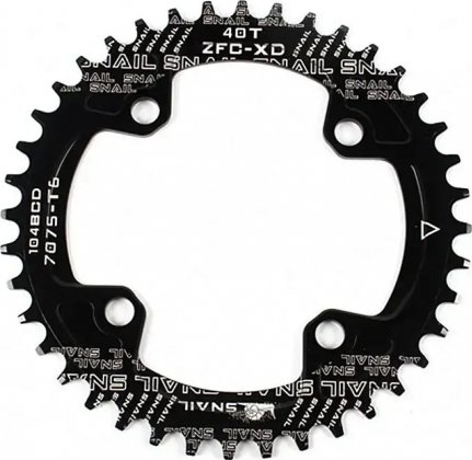 Звезда передняя Snail Round Bike Chaining 104bcd Mtb Chain Ring Colorful 36T, чёрная Black