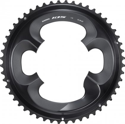 Звезда передняя для Shimano 105 FC-R7000, 52T, чёрная Black