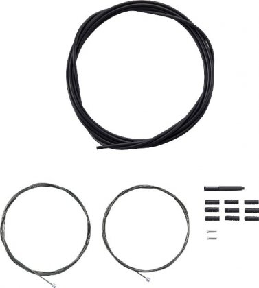 Комплект троса и рубашки для переключателя Shimano Optislick MTB Shift Cable Set, чёрный Black