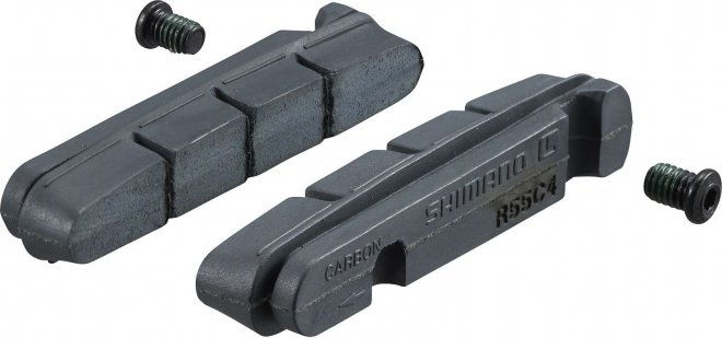 Накладки для картриджных тормозных колодок под U-brake Shimano Dura-Ace R55C4, для карбоновых ободов, 2 пары