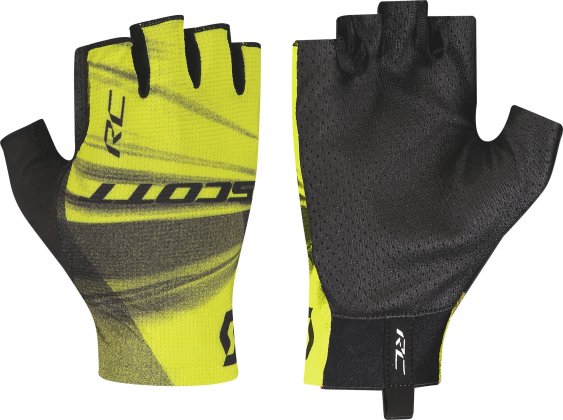 Перчатки с короткими пальцами Scott RC Pro SF Glove, чёрно-жёлтые Black/Sulphur Yellow